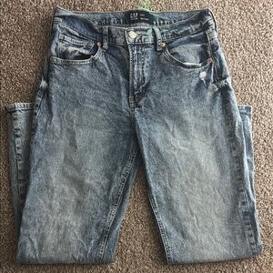 GAP Women's Washed Denim Straight Leg Pants
